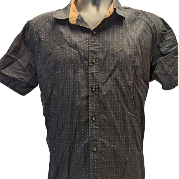 Franky Max Shirt Mens XL Short Sleeve Button Casual Collared Geometric Pattern - Picture 4 of 13